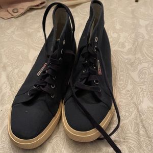 Navy Superga High Tops